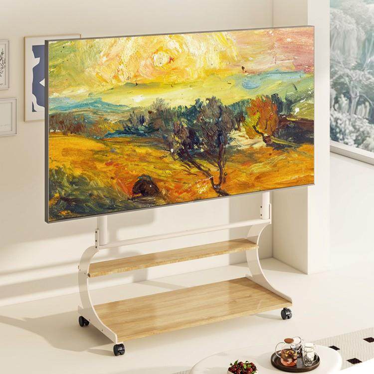 可移动电视支架落地式带轮推车客厅卧室可调55-120寸通用艺术挂架