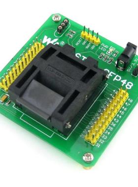 STM8专用编程座烧写座QFP480.5mm原装座子微雪STM8-QFP48