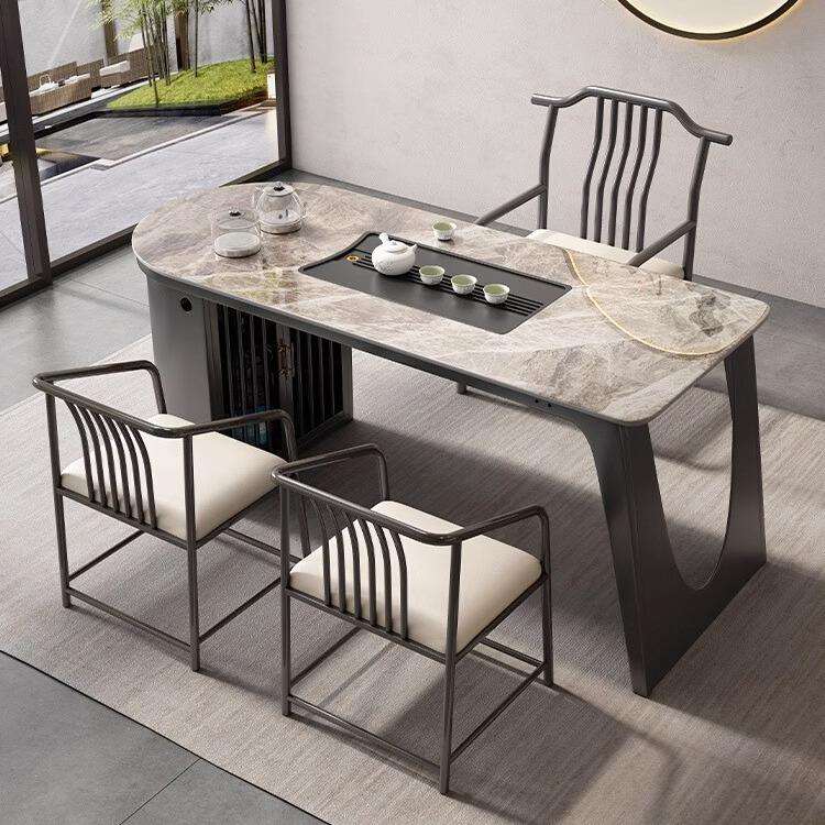 岩板茶桌椅组合客厅办公室创意轻奢简约功夫阳台茶桌家用高端茶台