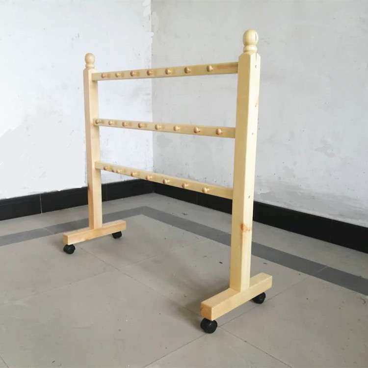 幼儿园毛巾架可移动儿童木质毛巾架衣帽架