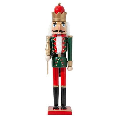 极速Wooden Nutcracker Doll Soldier Figurines Handcraft Puppe
