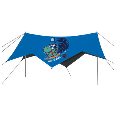 新品嘟嘟喵六芒星全遮光黑胶天幕户外可携式野营超大防雨防晒帐篷