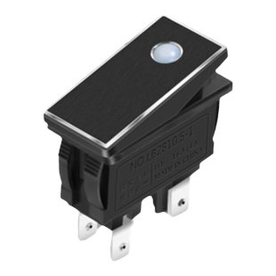 奎神电力 船型开关KCD3金属带灯2NO防水16A大电流翘板4脚 LED灯