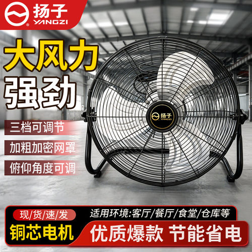 扬子大风力趴地扇铜芯电机
