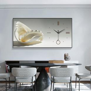 饰画钟表挂钟客厅家用创意艺术时钟挂墙北欧挂画 现代简约餐厅装
