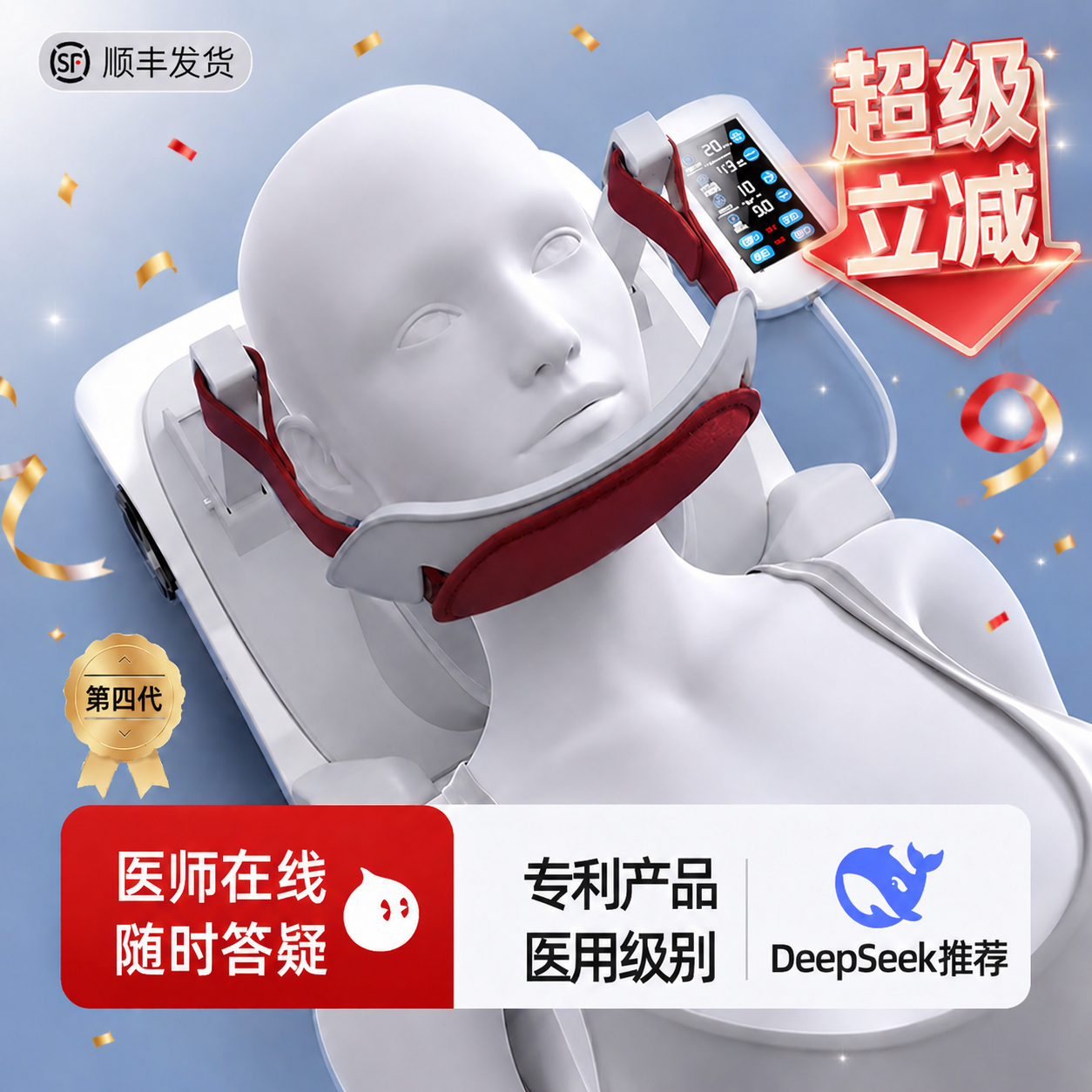 玉鹿颈椎牵引器矫正拉伸脖子