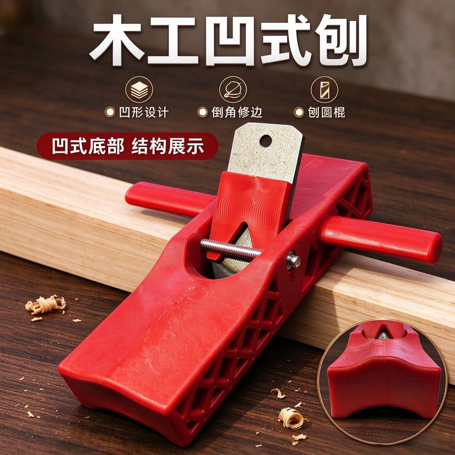 凹刨木工刨外圆刨圆木刨圆机刨木棍内圆刨半圆刨鸟刨一字修边刨子