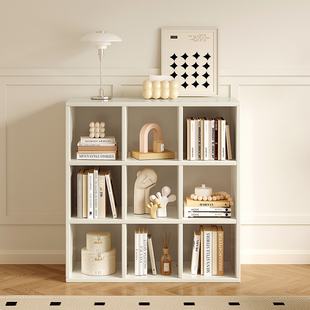 速发儿童书柜实木九格柜具柜柜子储物地矮柜玩落收纳柜靠墙一体置