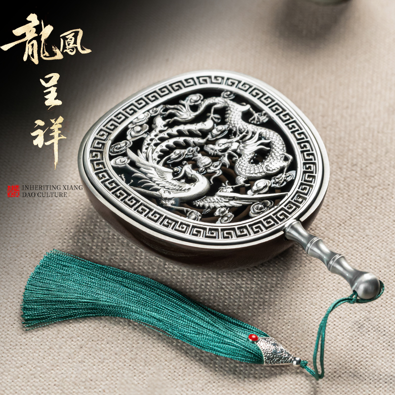 速发铜香炉扇形盘炉香沉檀香家用室内熏香香打香篆香道创意摆件配