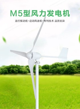 速发1000W000用小型水平8永磁风力发24V牧轴V220V户外4区船用