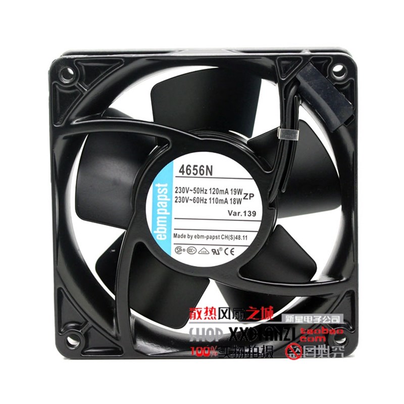 极速全新全金属 EBMPAPST TYP 4656N 12038 220V 双滚珠 交流散热