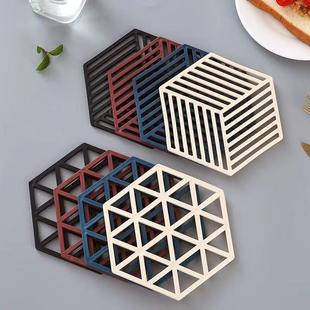 简胶约现代餐创意桌硅隔热耐热防烫盘碗子家用厨房锅杯