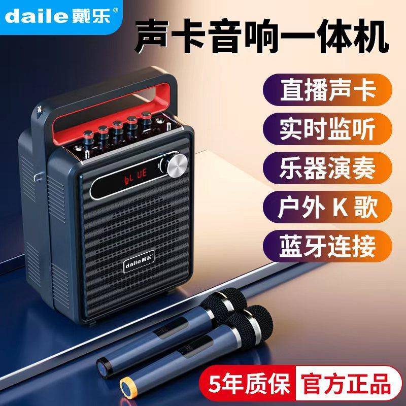 爱歌S62声卡直播广场舞音响户外k歌音箱卖唱歌专用手提便携式乐器