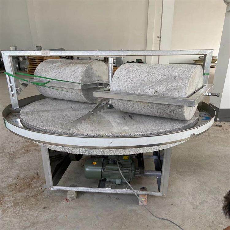 电动石碾碾辣椒设备 家用型号石磨设备 单辊碾压机器糯米磨粉机
