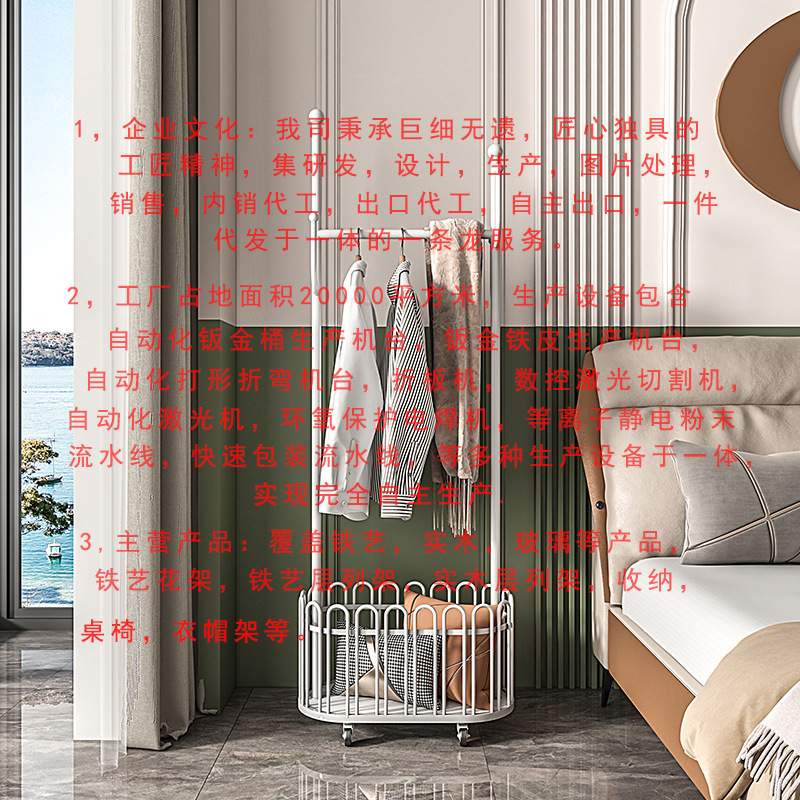 轻奢入户衣帽架落地挂衣架卧室简约现代进门不占地北欧衣架衣服架