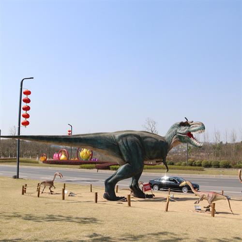 大型仿真霸王龙会动会叫电机恐龙厂家直销景区大型动物机器模型
