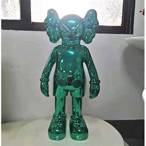 芝麻街卡通公仔玻璃钢雕塑摆件客厅售楼处网红落地暴力熊门神