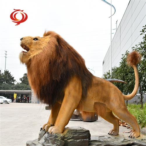 仿真狮子景区游乐主题公园造型户外展览机械动物模型制作厂家