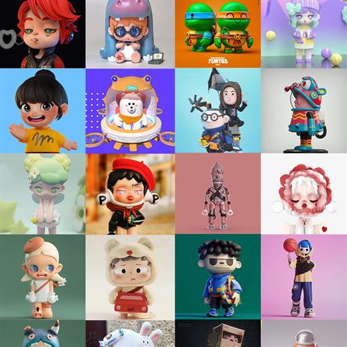 吉祥物设计形象建模设计卡通形象设计建模渲染建模盲盒