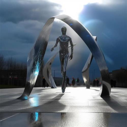 不锈钢雕塑卡通人物动物摆件户外园林大型玻璃钢鹿熊公园广场美陈