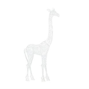 户外铁艺镂空动物雕塑大仿真梅花鹿长颈鹿独角兽摆件不锈钢工艺品