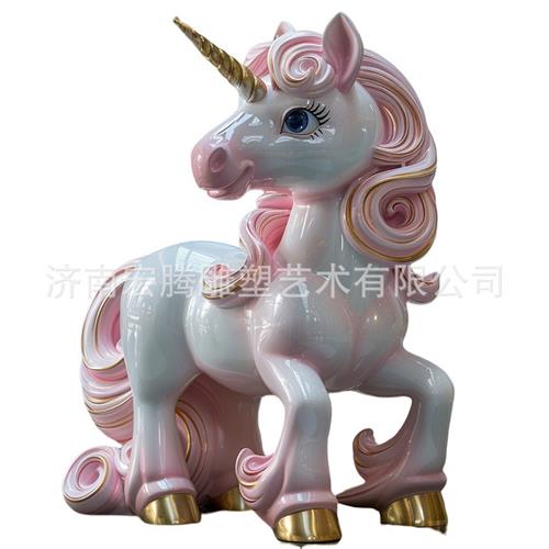 大型玻璃钢卡通雕塑室内镜面彩绘动物模型商场美陈摆件生产厂家