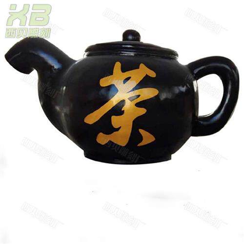 玻璃钢流水天壶雕塑地产广场门口供应树脂茶壶喷泉水景摆件