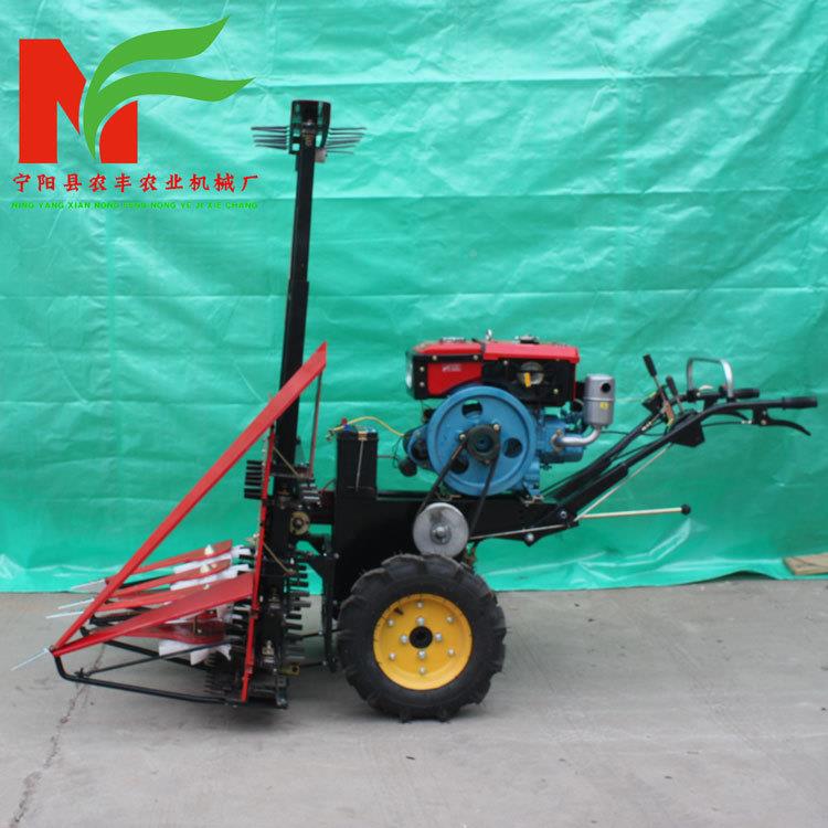 动一体稻谷割割hm割晒机晒机手扶自走式辣椒小麦收割力机玉米高粱