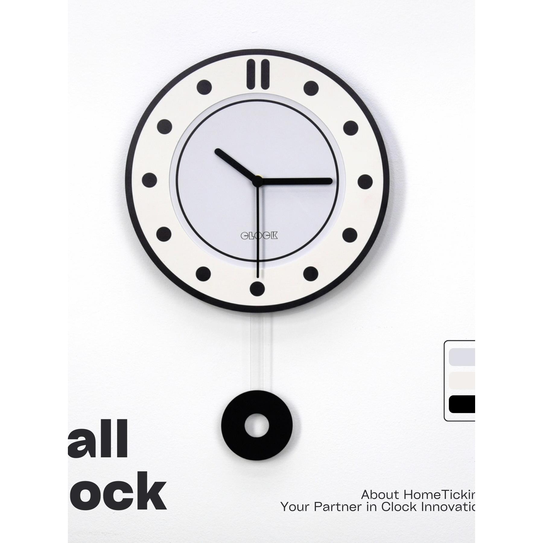 意式极简风家庭用时钟挂墙2025新款网红钟表挂钟客厅现代简约大气