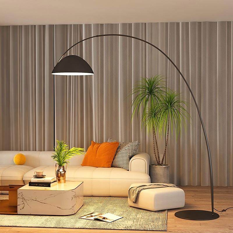 钓鱼灯落地灯客厅沙发旁边网红高级感创意弧形麻将装饰摆饰大台灯