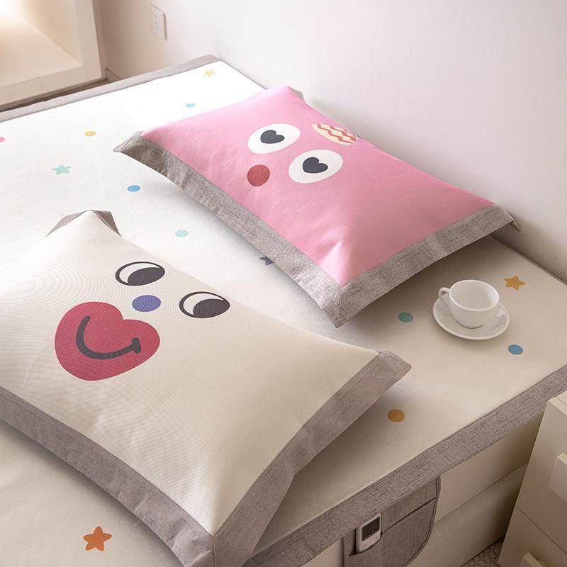 软席洗机可婴儿可童夏天高端冰丝水洗三件套丝笠冰床款凉席卡通席