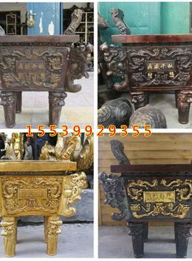 铜器纯铜龙纹鼎盛千秋龙纹方鼎铜鼎 开业庆典礼品摆件特大号