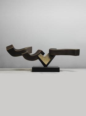 雕塑艺术摆件装饰品展示柜客厅高极感轻奢高档大气上档次家居摆设