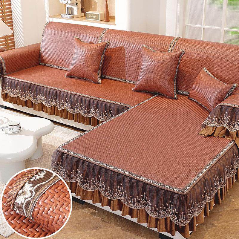 夏季凉席沙发垫欧式冰丝藤席坐垫夏天凉垫子贵妃2025新款沙发套罩,居家布艺,沙发垫,淘宝优惠券,粉丝福利购,淘宝优惠卷