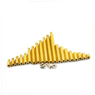 六角M3铜柱单头铜螺柱隔离柱电路板接线铜支柱螺丝双通六角铜柱M3