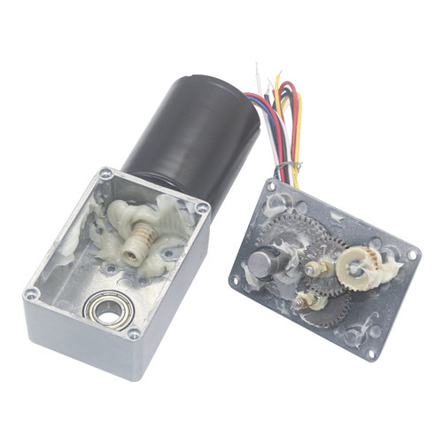 5840-3650直流无刷涡轮蜗杆减速电机 12V24V无刷电机自锁刹车电机