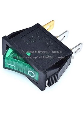 红色绿色船型开关KCD3-101N KCD2 3脚2档带灯 翘板开关15A/250V