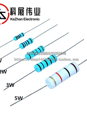 1W直插金属膜五色环电阻1% 150K 180K 200K 220K 240K 270K 300K