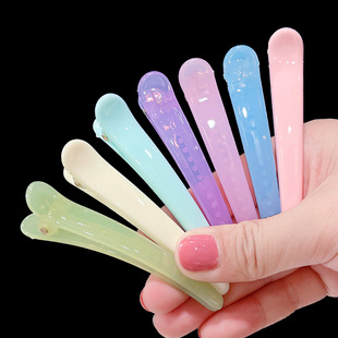 简约大号鸭嘴夹成人发夹儿童发量多刘海夹公主碎发整理洗脸编发