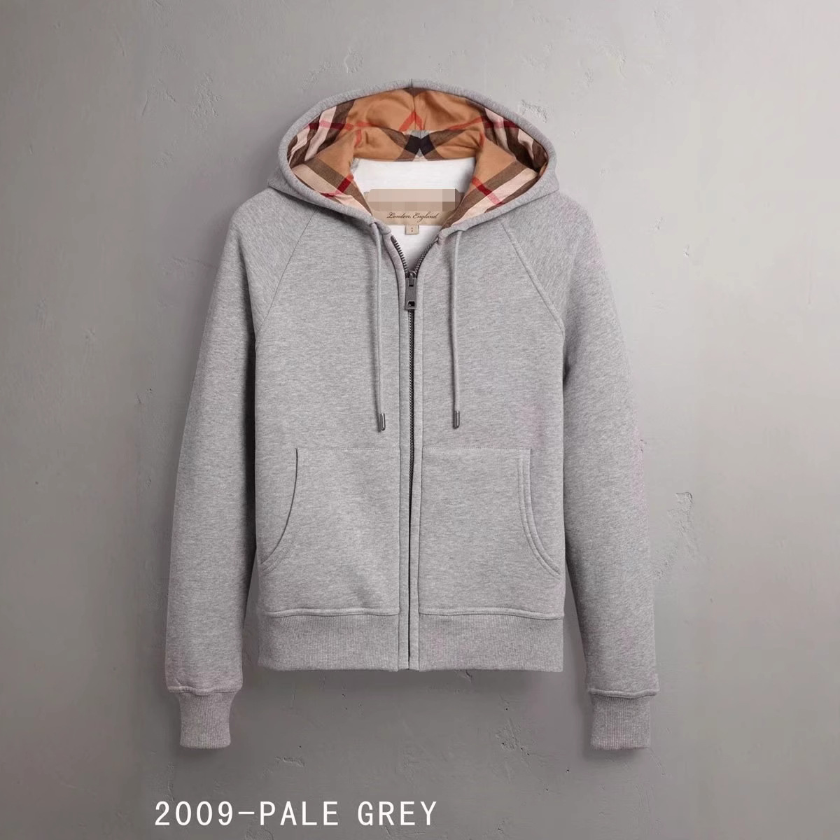 跨境高品质英伦风连帽男女卫衣女夹克全开衫拉链可订刺绣logo