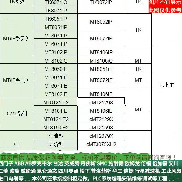 厂促威纶通TK6051iP/MT8051iP/MT8071iP/MT8072iP/MT6071iP工业操