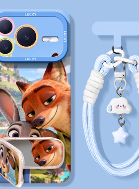 适用荣耀power2手机壳x70i带支架win女款x60疯狂动物城x50i+男x40gt竞速版x30max防摔x20se保护套x10梦幻狐兔
