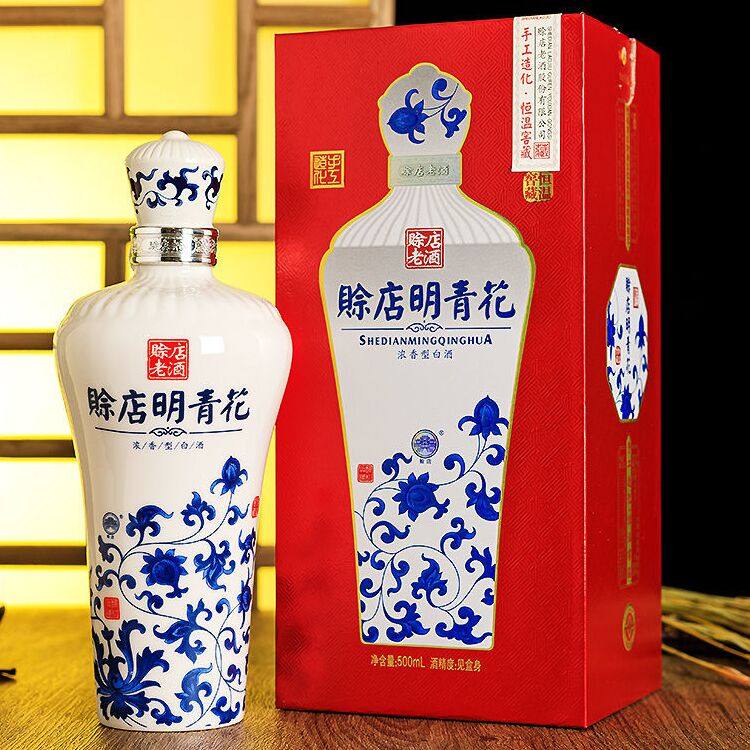 赊店老酒明青花52度浓香型高度白酒河南名酒500ml单瓶装粮食酒水图片