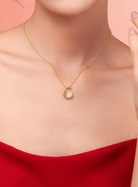 真S925银和田玉乘月龙项链女饰