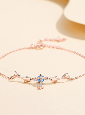 新真S925银豚之恋手链女手串