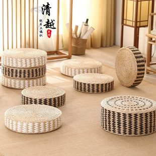 厂促田园风蒲草手工编织蒲团坐垫圆形加厚家用飘窗榻榻米垫子坐垫