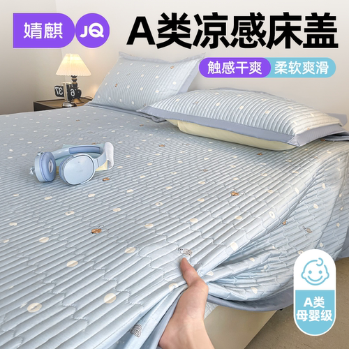 婧麒A类天丝夹棉床盖凉感床垫罩a