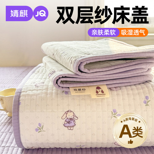 双层纱床盖三件套榻榻米铺床垫子