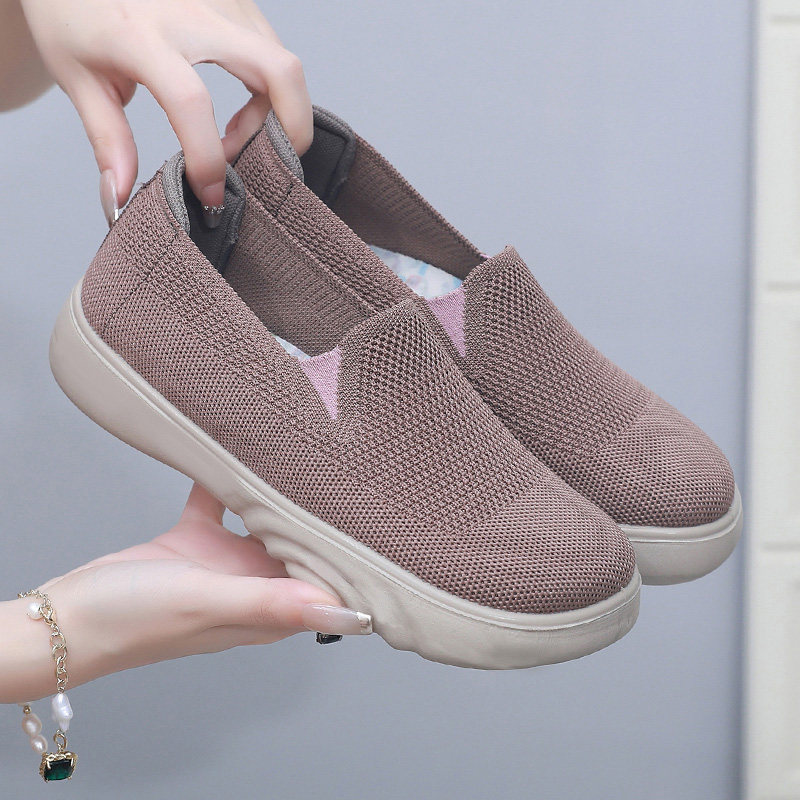 春秋新款老北京布鞋女单鞋针织透气一脚蹬懒人鞋中老年休闲妈妈鞋,女鞋,时尚休闲鞋,淘宝优惠券,粉丝福利购,淘宝优惠卷