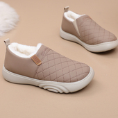 2024冬季 雪地靴加绒加厚棉靴 保暖防滑一脚蹬妈妈鞋 新款 老北京棉鞋